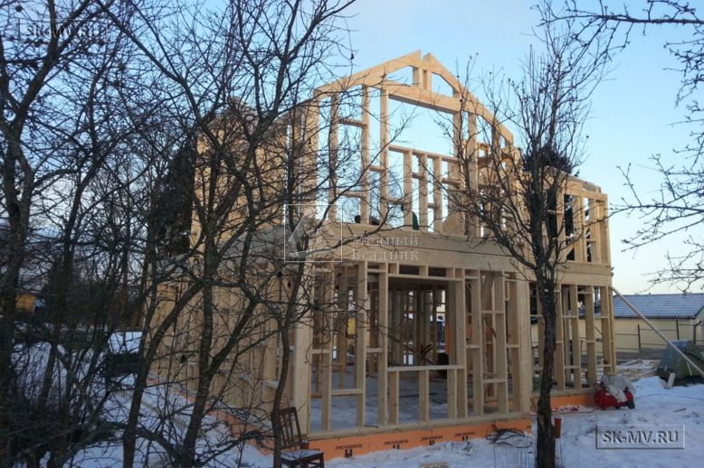 Теплый каркасный дом Васкелово 1 строится в Ленобласти — 10