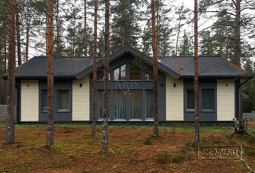 Фото репортаж с места строительства одноэтажного зимнего дома 136 кв м по скандинавской технологии в кп Волшебное озеро - 1