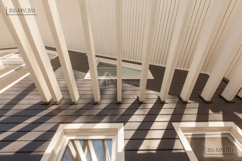 Проект коттеджа МВ 11 в стиле шале с террасой, вторым светом и панорамными окнами — 11