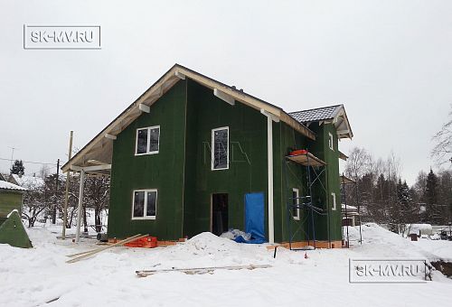 Теплый каркасный дом Васкелово 1 строится в Ленобласти - 15