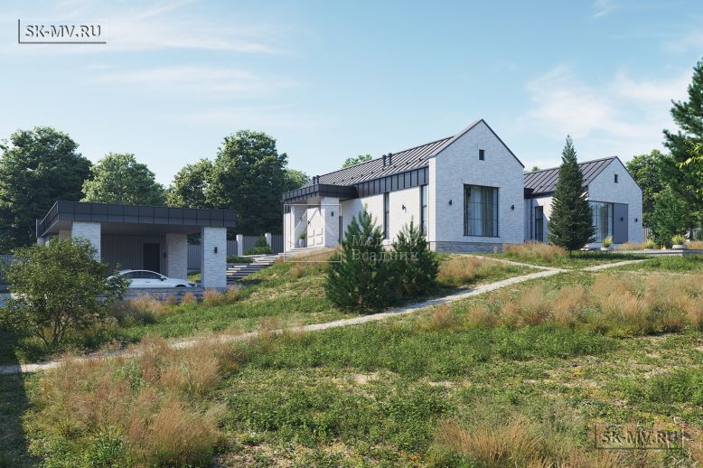 Проект одноэтажного дома в духе Фландрии площадью 227,07 кв.м — 4