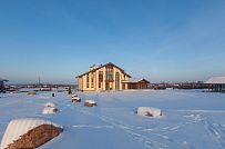 Фото репортаж с места строительства кирпичного дома ок 800 кв м с цоколем и СПА в д Пеники Лен области - мини - 32