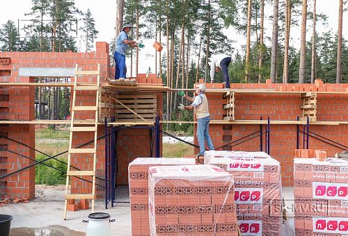 Монтаж индивидуального расчётного фундамента УШП PRO для строительства кирпичного одноэтажного дома в Репино, Лениградская обл. - 29