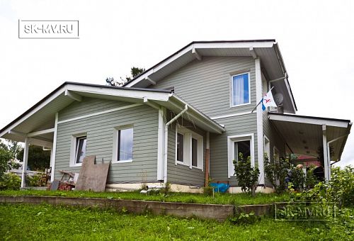 Строительство двухэтажного каркасного дома чуть более 200 кв м в скандинавском стиле в деревне Юкки - 19
