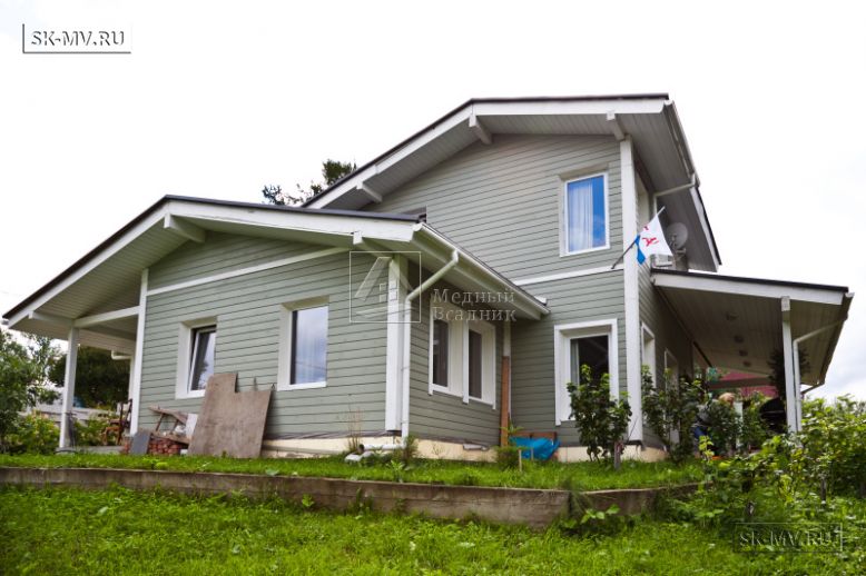 Строительство двухэтажного каркасного дома чуть более 200 кв м в скандинавском стиле в деревне Юкки — 10