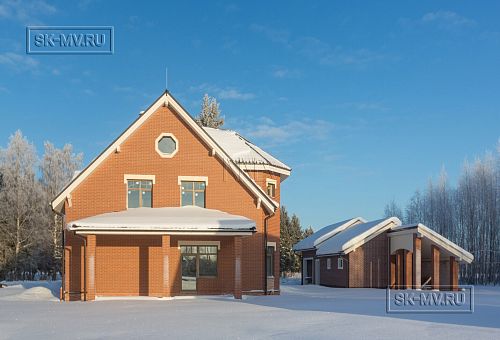 Энергоэффективный комбинированный дом построен в сочетании каркасной технологии и газобетона в селе Орлино в Гатчинском районе Ленинградской области - 1