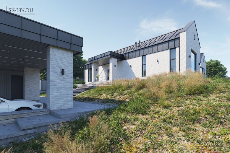 Проект одноэтажного дома в духе Фландрии площадью 227,07 кв.м — 10