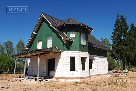 Энергоэффективный комбинированный дом построен в сочетании каркасной технологии и газобетона в селе Орлино в Гатчинском районе Ленинградской области - 16