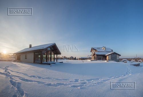 Фото репортаж с места строительства кирпичного дома ок 800 кв м с цоколем и СПА в д Пеники Лен области - 38