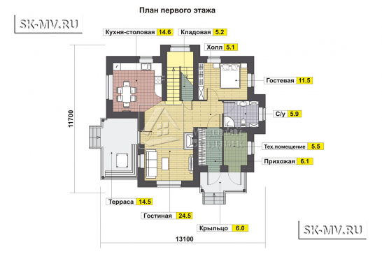Проект "Дом Каршинова" — планировка 1