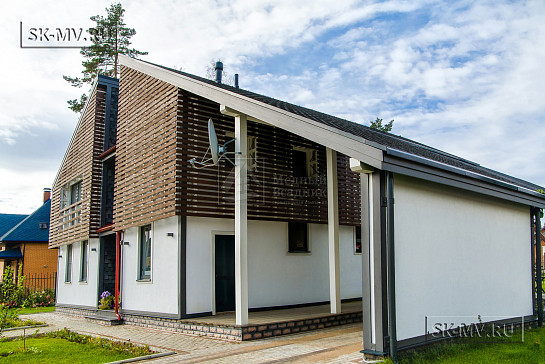 Проект современного каркасного дома "Сосновый бор 6". Площадь - 244,96 кв.м.