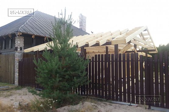 Фото репортаж с места строительства каркасного дома 155 кв м с эркером и террасой в п Овсяное - 1