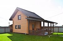 Построенный каркасный теплый дом 150 кв м с эркером и открытой террасой в п Горная Шальдиха - мини - 21