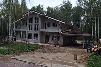 Дом из клееного бруса в стиле шале Щаповское строится в Москве - мини - 2