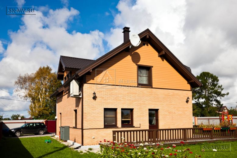 Построенный каркасный теплый дом 150 кв м с эркером и открытой террасой в п Горная Шальдиха — 15