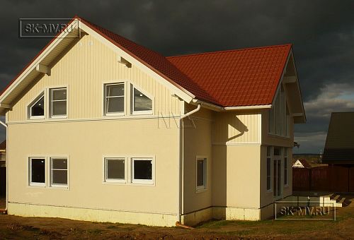 Строительство каркасного дома с комбинированным фасадом в КП Анютины Глазки - 5