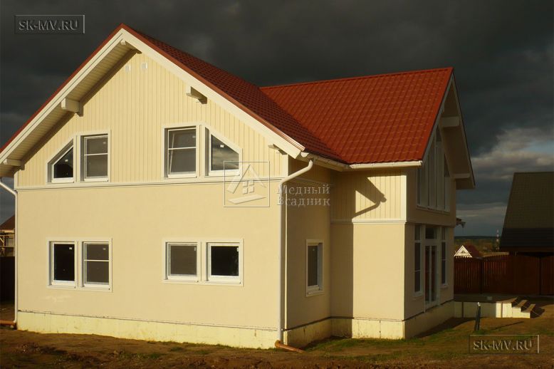 Строительство каркасного дома с комбинированным фасадом в КП Анютины Глазки — 4