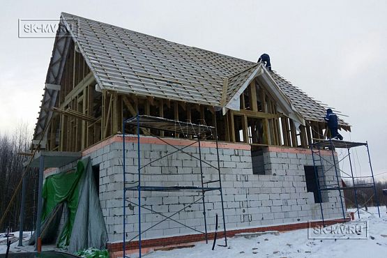 Энергоэффективный комбинированный дом построен в сочетании каркасной технологии и газобетона в селе Орлино в Гатчинском районе Ленинградской области - 10
