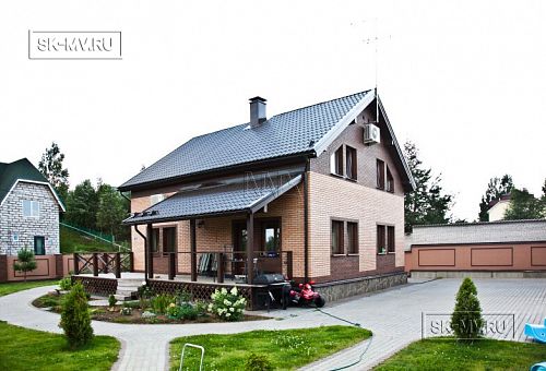 Строительство двухэтажного каркасныого коттеджа с террасой в деревне Порошкино - 16