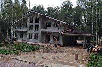 Дом из клееного бруса в стиле шале Щаповское строится в Москве - мини - 3