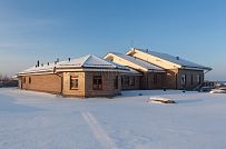 Фото репортаж с места строительства комбинированного дома площадью 1400 кв м с цоколем и СПА в д Пеники Ленобласти - мини - 9