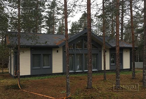 Фото репортаж с места строительства одноэтажного зимнего дома 136 кв м по скандинавской технологии в кп Волшебное озеро - 5