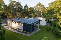Фотографии П-образного дома в скандинавском стиле 238 кв м с панорамным остеклением, построенного в Сестрорецке - мини - 29
