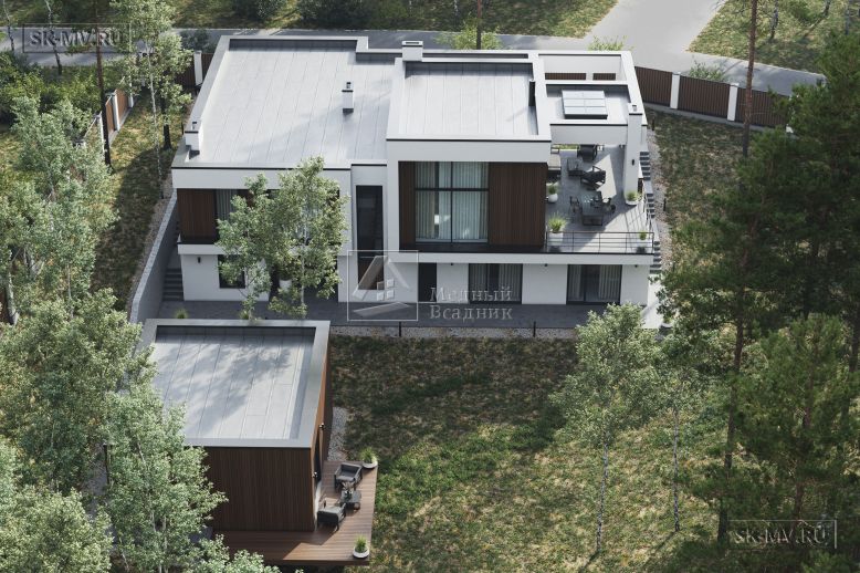 Проект дома с цокольным этажом Кирполье в стиле high tech ок. 300 кв.м  — 3